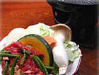 自家製野菜とカルビ焼き